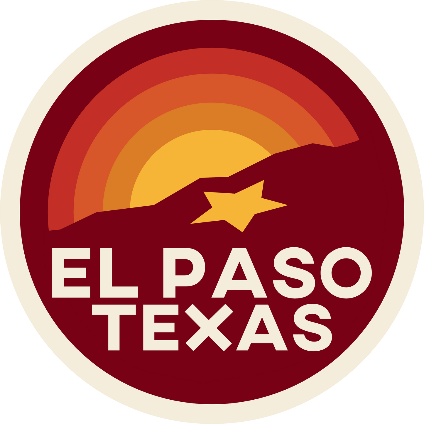 El Paso - 3" Round Sticker
